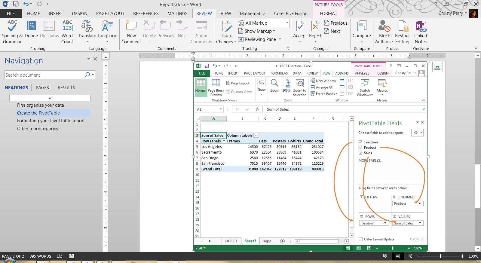 How To Create A Report In Excel The PivotTable Pryor Learning