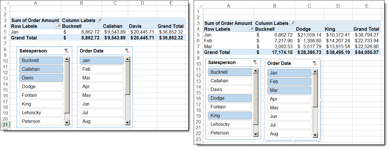 How to Use Slicers in Excel 2013 - Slicer Window