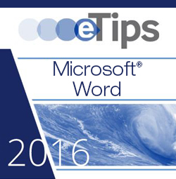 Add a Table to a Document in Microsoft<small><sup>&reg;</sup></small> Word 2016 - eTip