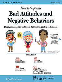 How to Supervise Bad Attitudes and Negative Behaviors