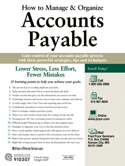 How to Manage & Organize Accounts Payable Training
