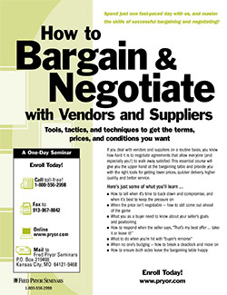 How to Bargain & Negotiate with Vendors and Suppliers