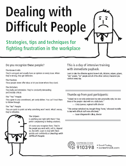 Training image for Dealing with Difficult People                                              