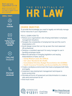 Training image for The Essentials of HR Law                                                   