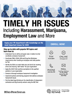 Training image for Timely HR Issues - Harassment, Marijuana, Employment Laws and More         