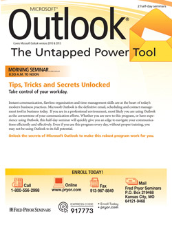 Training image for Outlook®: Tips, Tricks and Secrets Unlocked                                
