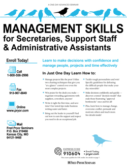 Management Skills for Administrative Assistants, and Support Staff 