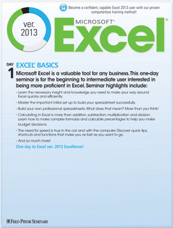 Training image for Microsoft® Excel® 2013 Basics                                              